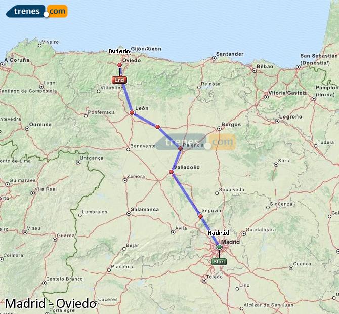 Train Madrid to Oviedo